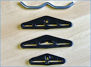 Anchor Bar for trampoline beds, moulded nylon or steel (state bed type)